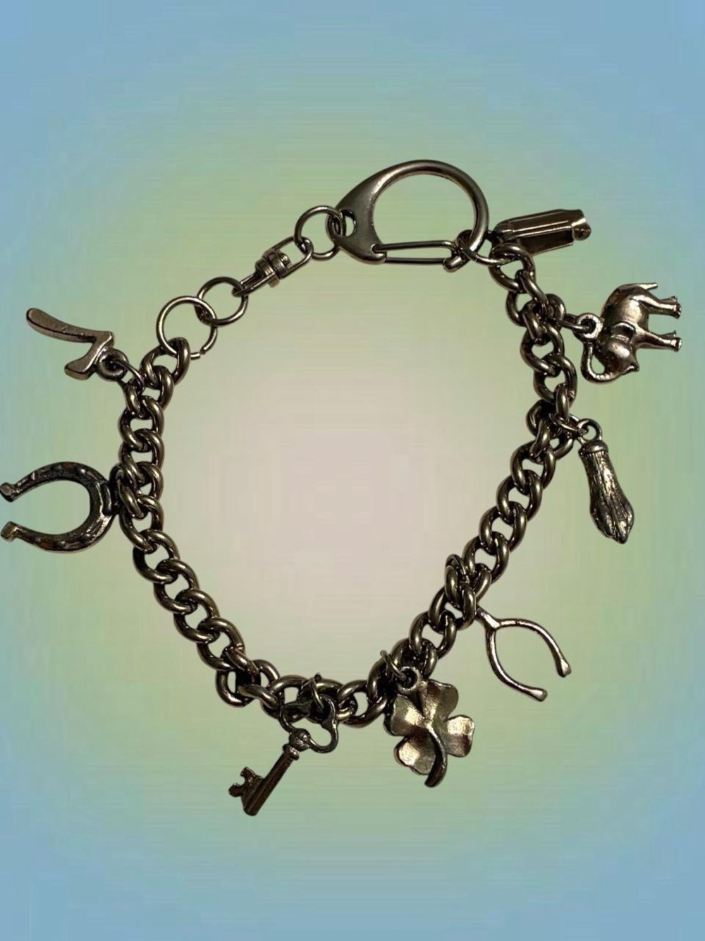 Silver-Tone Lucky Charm Bracelet - Women Accessories